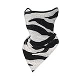 Hnnkloy Zebra-Fellstruktur,Weiche Gesichtsmaske, Halswärmer...
