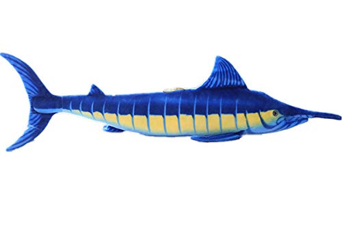 yousyu リアルタコぬいぐるみ 特大 藍マカジキ サメ抱き枕 鮫ぬいぐるみ 海洋魚ぬいぐるみ 水族館飾り物 (藍マカジキ(140cm))