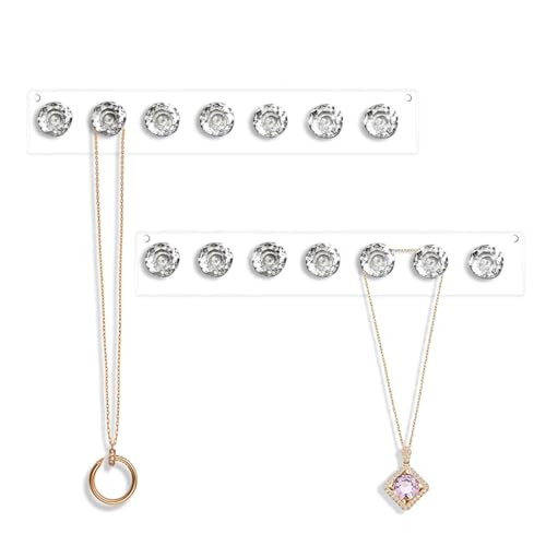 KIRZAX 2 pcs Organizador de joyas para colgar en la pared,soporte para cadenas, colgador de cadenas, soporte para joyas para colgar en la pared