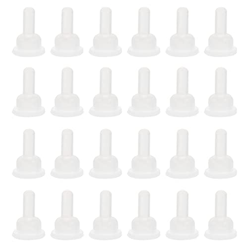 40 Pack Kitten Bottle Nipples, Silicone Pet Nursing Nipples Replacement Pacifiers for Small Animals Newborn Dogs Cats Puppy - Pet Feeding Tool Accessory