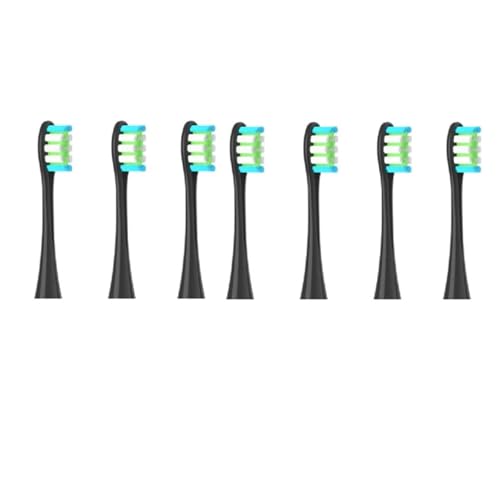 Oclean Flow/X/X PRO/Z1/F1/One/Air 2/SE �u���V�w�b�h�ƌ݊����̂��鉹�g���u���V�^��� 7 �����w�b�h(7pcs Black)