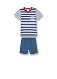 Sanetta Jungen Schlafanzug kurz blau Pyjamaset, Ink Blue, 128