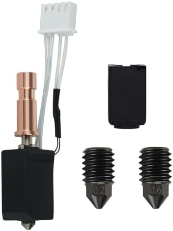 Upgrade Ceramic Hotend für Anycubic Kobra S1, Heißes Ende Druckkopf Extruder Heizblock Heizstab Thermistor Kit mit 0,2/0,4/0,6mm gehärteter Stahldüse für Kobra S1, Kobra S1 Combo
