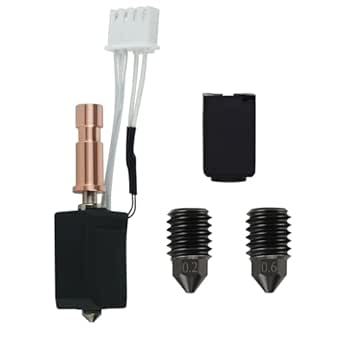 Upgrade Ceramic Hotend für Anycubic Kobra S1, Heißes Ende Druckkopf Extruder Heizblock Heizstab Thermistor Kit mit 0,2/0,4/0,6mm gehärteter Stahldüse für Kobra S1, Kobra S1 Combo