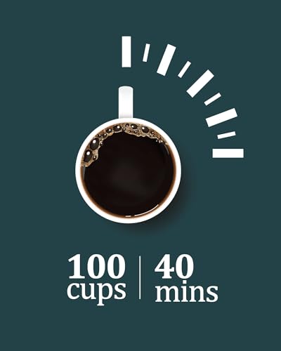Image of 100-Cup Commercial Coffee Urn - 14l Large Stainless Steel Electric Coffee Maker for Churches, Meeting Rooms, Lounges, and Large Gatherings