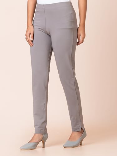 Image of Ruby Cotton Lyrcra Blend Copper Collection Straight Pants | Perfect Blend of Style and Comfort | Professional and Casual Wear #1
