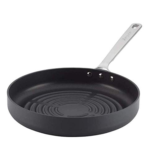 Anolon Authority Hard Anodized Nonstick Round Griddle Pan/Grill, 11 Inch, Gray