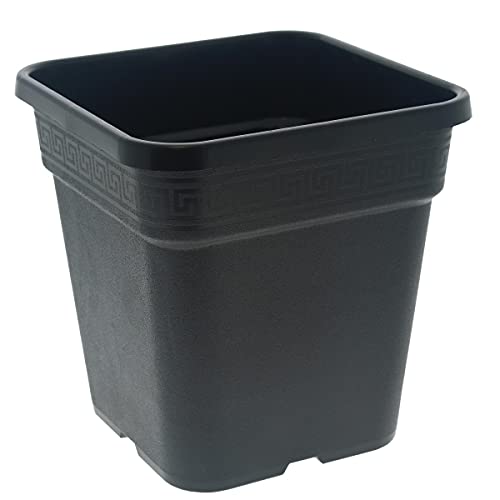 FLORATECK - POT CARRE NOIR 36.5 x 36.5 x 36 cm - 30 L