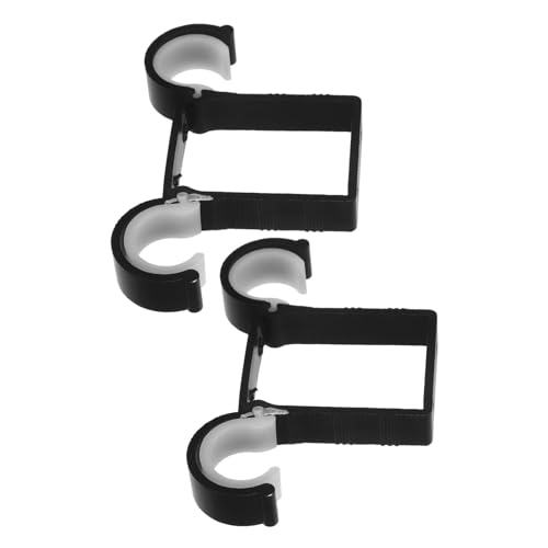 Cabilock 2pcs Ceiling Curtain Rod Brackets Aluminum Alloy Support for High Ceilings Modern Dual Pole Hanging System for Curtains Easy Installation