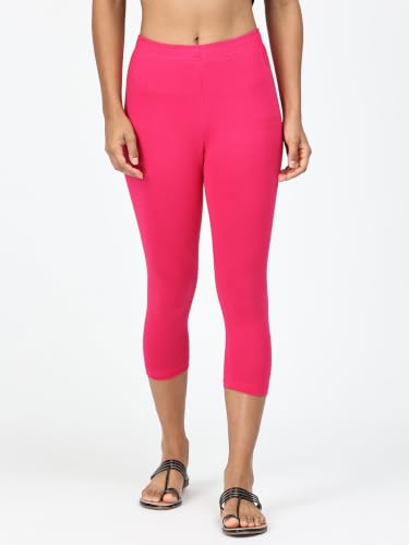 Image of Robinbosky Premium Stretchable Cotton Capri Legging for Women | Suitable for Formal wear & Casual wear | High-End Elastic Makes. The Leggings Squat Proof and Durable for Travel, Yoga, & Workout.