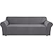 H.VERSAILTEX Oversized Sofa Cover Jacquard Stretch Extra Wide Sofa Slipcover Large Furniture Cover for Living Room, Form Fitted Skid Resistance Machine Washable Lounge Cover for 88"-108" Wide, Gray