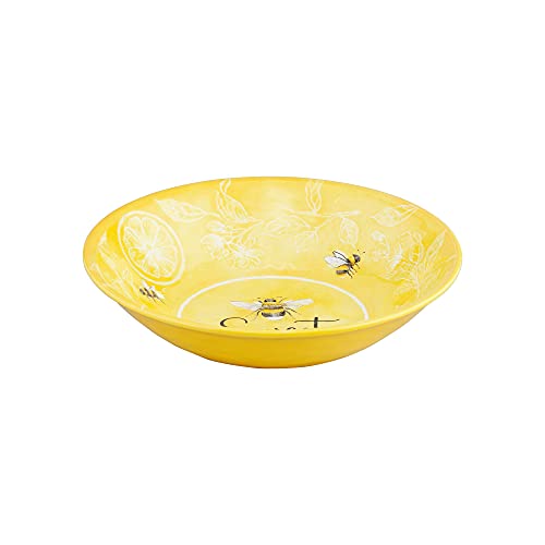 Upware 12-Piece Melamine Dinnerware Set, Includes Dinner Plates, Salad Plates, Bowls, Service For 4. (Sweet Bees) #TOP3