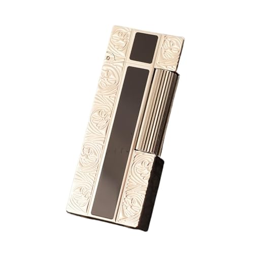 YHBNJIGW Encendedor de Queroseno clásico de latón Retro con Deslizamiento Lateral, diseño de Tapa abatible con una Llama Suave, Muy Coleccionable, un Gran Regalo for Hombres.(Silver1)