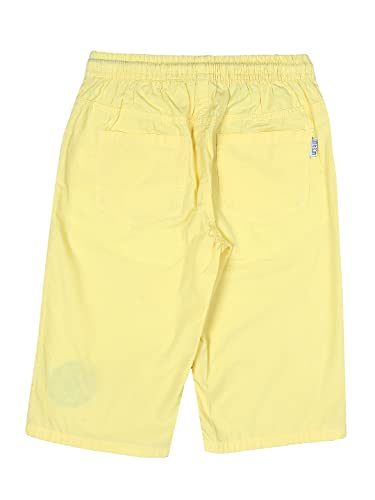 Image of Gini & Jony Boys Yellow Solid Cotton Elasticated Bermuda
