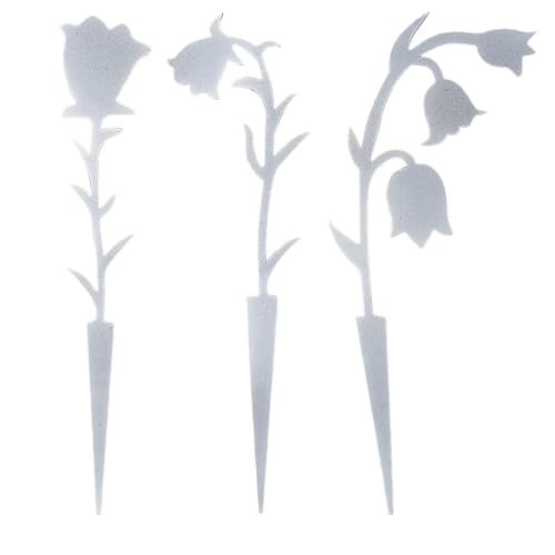 Dualoai Elegantes Maiglöckchen Gartenstecker Set für Die Außendekoration, Weiß