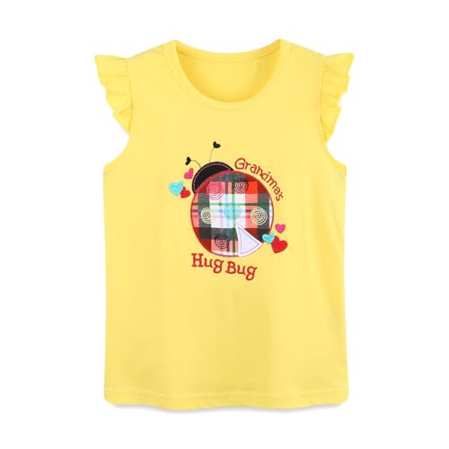 Image of Girls Shorts Set Outfits for Toddler Girls T-shirts Clothing Sets Kids Summer Graphic Cotton Tops Tees 3-7 Years