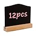 WTpin 12 Stück Mini Kreidetafeln Schilder, Abwischbare Mini Tafel, Doppelseitige kleine Tafel, Kreidetafel Memotafel Tischtafel, für Buffet, Hochzeit, Party, Preisschilder, Schmücken