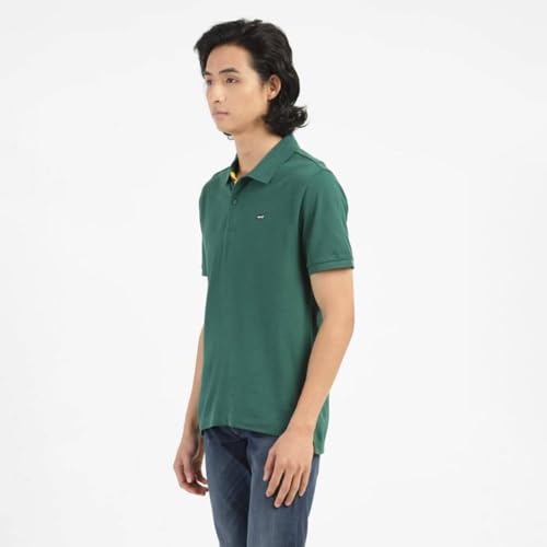 Image of Levi's Men's Cotton Solid Regular Fit Polo Shirt