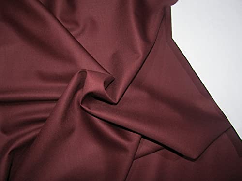 Tissu en laine Wine Roger de 147cm pour vêtements de haute couture élégants