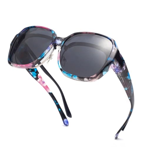 JIMMY SUNSHINE Sunglasses Fit Over Glasses for Men Women Fit Over Prescription Glasses Lightweight Square Frame