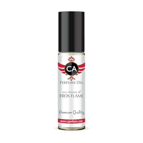 CA Perfume Impression of Eros Flame for Men Eau De Parfum Woody Spicy Scent Long Lasting Cologne for Men Travel Size TSA Ready for Day and Night Wear 0.33 Fl Oz 10ml