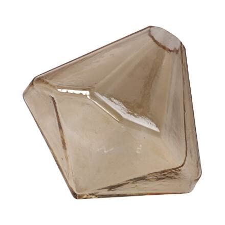 Vase en verre Diamond à reflets brillants coloris sable minéral - 6