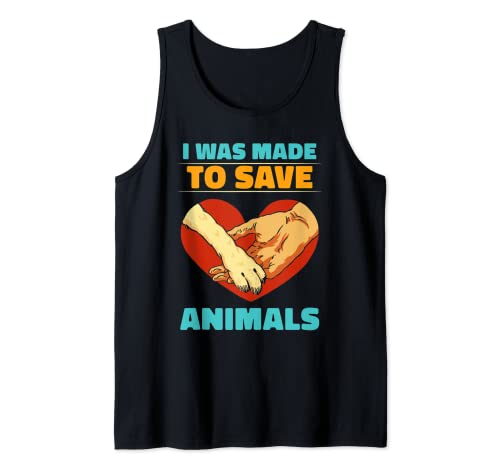 Estoy Hecho Para Salvar Animales Guardar Rescue Rescatando Camiseta sin Mangas