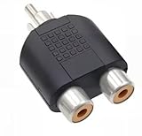 prise video wii Metal et ABS de qualité Générique *** Adaptateur Convertisseur Audio RCA Mâle vers Double RCA Femelle - Répartiteur Splitter 2 Prise Fiche Diviseur Séparateur Connecteur - Video