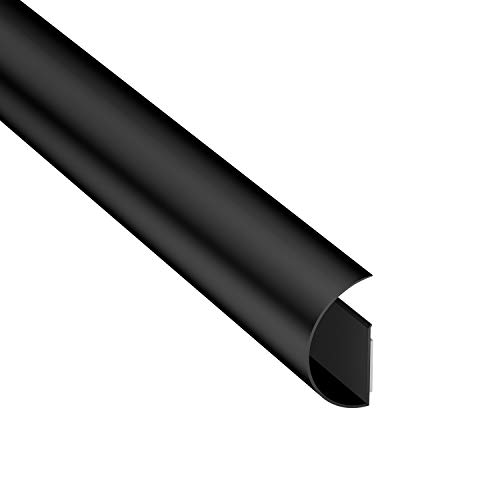 Maxi CableTraC, TV-Kabelmanagementlösung, Flexible Kabelführung, Kabelabdeckung – 50 mm (B) x 25 mm (H) x 1 Meter (L) – Schwarz