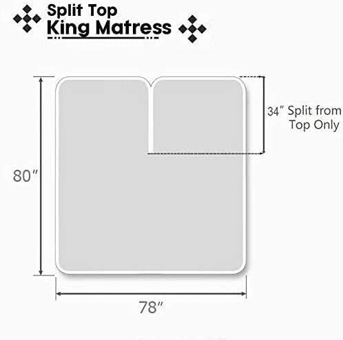 Miniatura 3 de Shreem Linen Juego de sábanas 100% de algodón egipcio Giza, 4 piezas, cabeza flexible, 4 piezas, sábanas divididas superiores de 34 pulgadas para