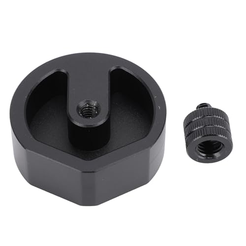 RiToEasysports Adaptador de Trípode para Antena Satelital, Adaptador de Montaje de Conexión Rápida Duradero de Aleación de Aluminio con Rosca de 1/4 pulg. y 3/8 pulg. para Aplicaciones de Camping RV