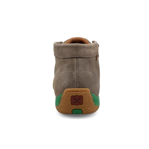 Image of Twisted X Men's Chukka Driving Moc, Moc Toe, Deep Taupe & Kelly Green, 11.5 M