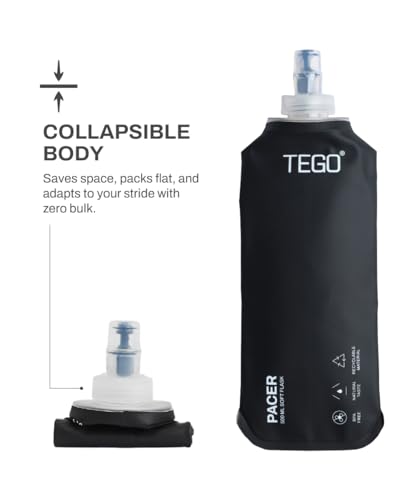 Image of TEGO Pacer Trail Hydration Kit | Running Hydration Vest with 500ml Soft Flask & 2L Hydration Bladder | 2.5L Capacity | Trail Running, Hiking, Marathon & Long Distance Running