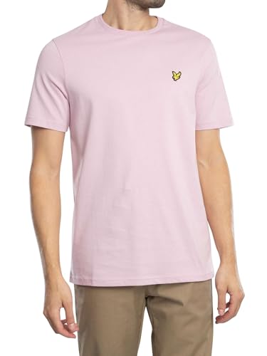 Lyle & Scott Uomo Maglietta Semplice, Pink Light, L