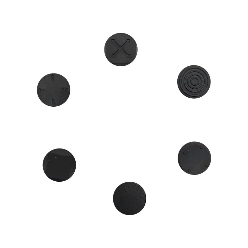 Image of 6Pcs Black Silicone Thumb Stick Grips Caps Analog Thumbstick Joystick Cap Cases and Storage for PS PSV 2000 PSV 1000