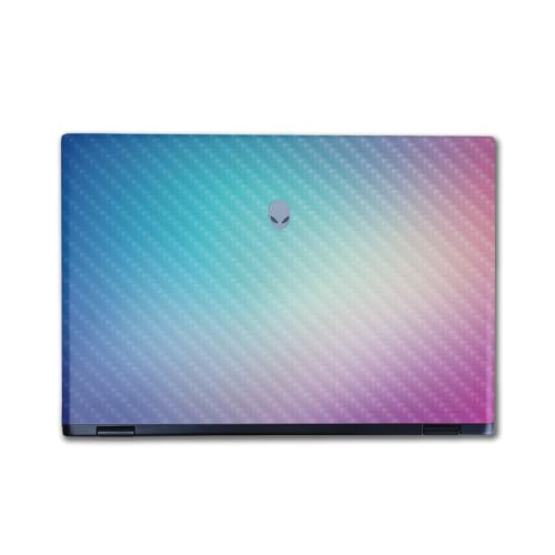 Image of Carbon Fiber Laptop Skin Compatible with Alienware M16 R2 (2024) - Vivid Fog - Premium 3M Vinyl Protective Wrap Decal Cover - Easy to Apply | Crafted in The USA by MightySkins