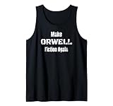george orwell shirt Aufschrift „Make Orwell Fiction Again“ im Used-Look.