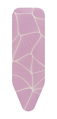 Image of Brabantia Ironing Board Cover B (Lilac Waves), 49 x 15 in. /124 x 38 cm with 0.3 in. /8 mm Foam Padding, Steam Iron Compatible Ironing Board Coverlet, Padded Cover Made from Fairtrade Material
