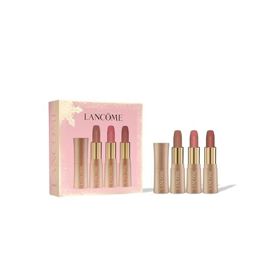 Listado de Lancome Miracle del mes. 39 Lancôme - Set de regalo L’Absolu Rouge Intimatte, Incluye 3 Mini labiales Mate Suave Difuminado, Enriquecido con Ceramidas con una Sensación Cómoda y Sensual