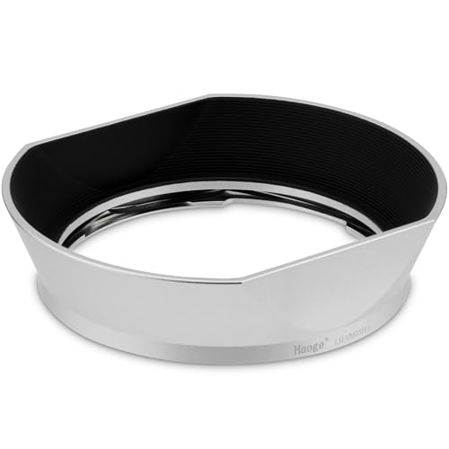Haoge Metal Square Bayonet Lens Hood for Voigtlander Nokton Aspherical ASPH 40mm f1.2 VM,35mm f/1.2 I II III VM, 50mm f1.2 VM Leica M-Mount Lens Replaces LH-8 Shade LH-VM35MS Silver