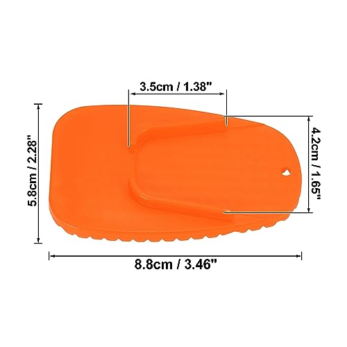 Motoforti 4 Stück Motorrad Seitenständer Platte Motorradständer Stützplatte Ständer Pad Universal Verlängerungspad Orange