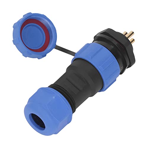Conector de enchufe aviación 3 pines IP68 ABS miniatura 4