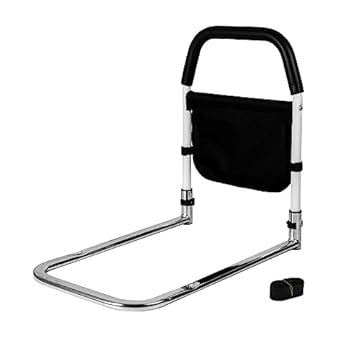 Dyna-Living Binario di sicurezza per letto per adulti anziani, con borsa portaoggetti, per corrimano e prevenzione delle cadute, per donne incinte, anziani, handicap