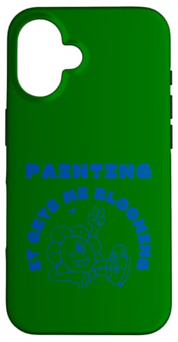 Girasol Floreciente Pintura Arte Floral Naturaleza Carcasa para iPhone 16