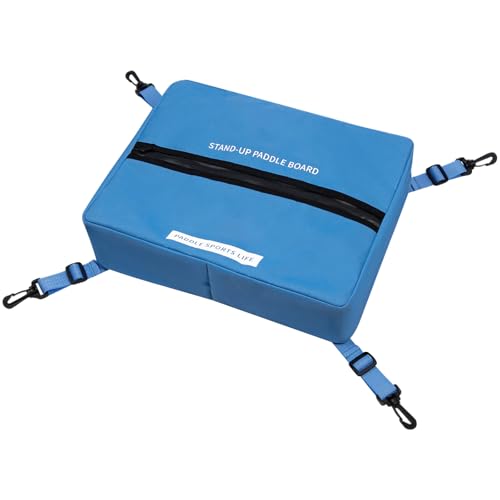 Paddle Board Cooler, Adjustable Buckle Large Capacity Kayak Deck Bag 15x12x4 Practical Paddle Board Accessories for Water Bottle, Phone, Blue