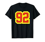 Photo Gallery block numbered #92 jersey athletic style varsity sport maglietta Photo Gallery block numbered #92 jersey athletic style varsity sport maglietta