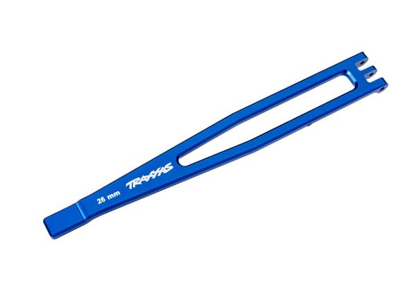 Traxxas 8327-BLUE - Aluminum Battery Hold-Down, Blue