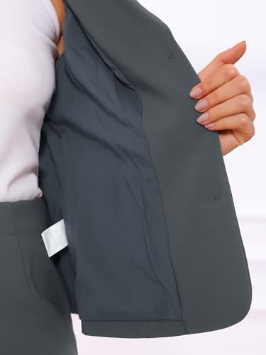 Image of Allegra K Women 2 Piece Skirt Set Suit Business Blazer and Pencil Skirt Office Work Interview Church Outfits