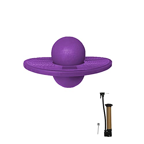 FURTHERNEXT Pogo Ball for Kids Adults Up to 160 lb, a Bounce Board with an air Pump and a Sturdy Deck, Suitable for Children Over 6 Years Old or Adults to Exercise. Good Gift for Kids (Purple)
