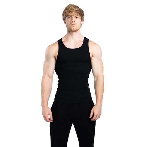 Ekkovision Lifestyle Beaters, Men's Tank Tops, Cotton Spandex Tanks for Men, Regular Fit, Ribbed...